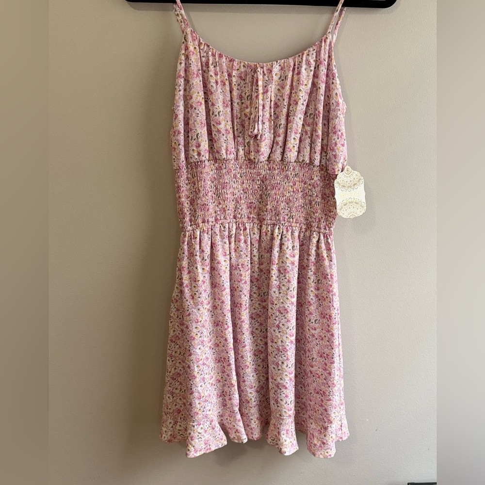 Altar'd State Pink Floral Mini Dress